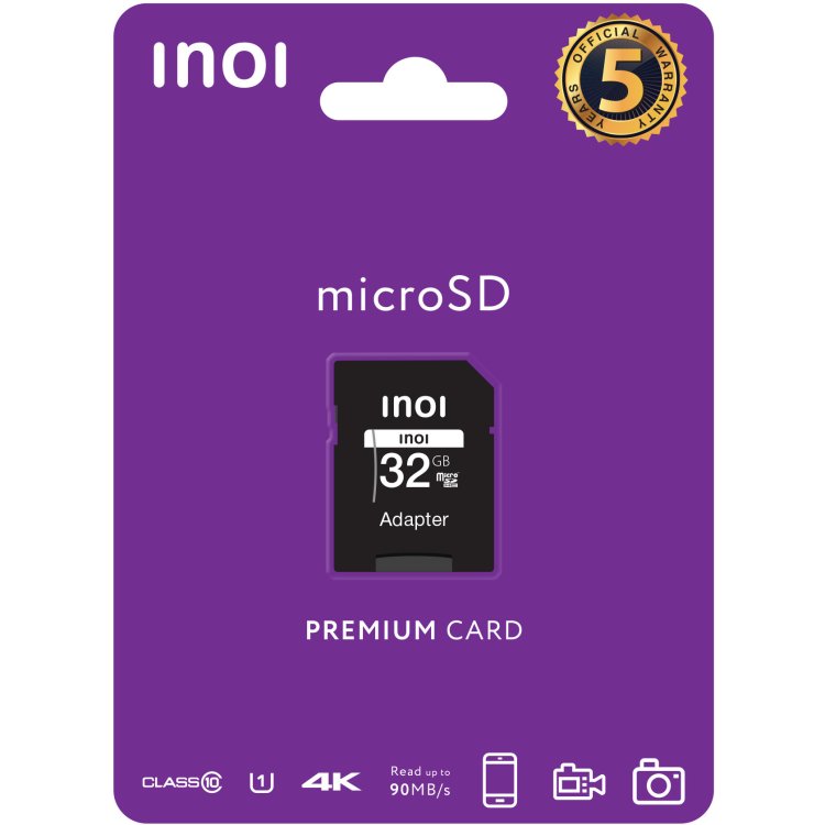 INOI MicroSD with SD adapter, 32GB