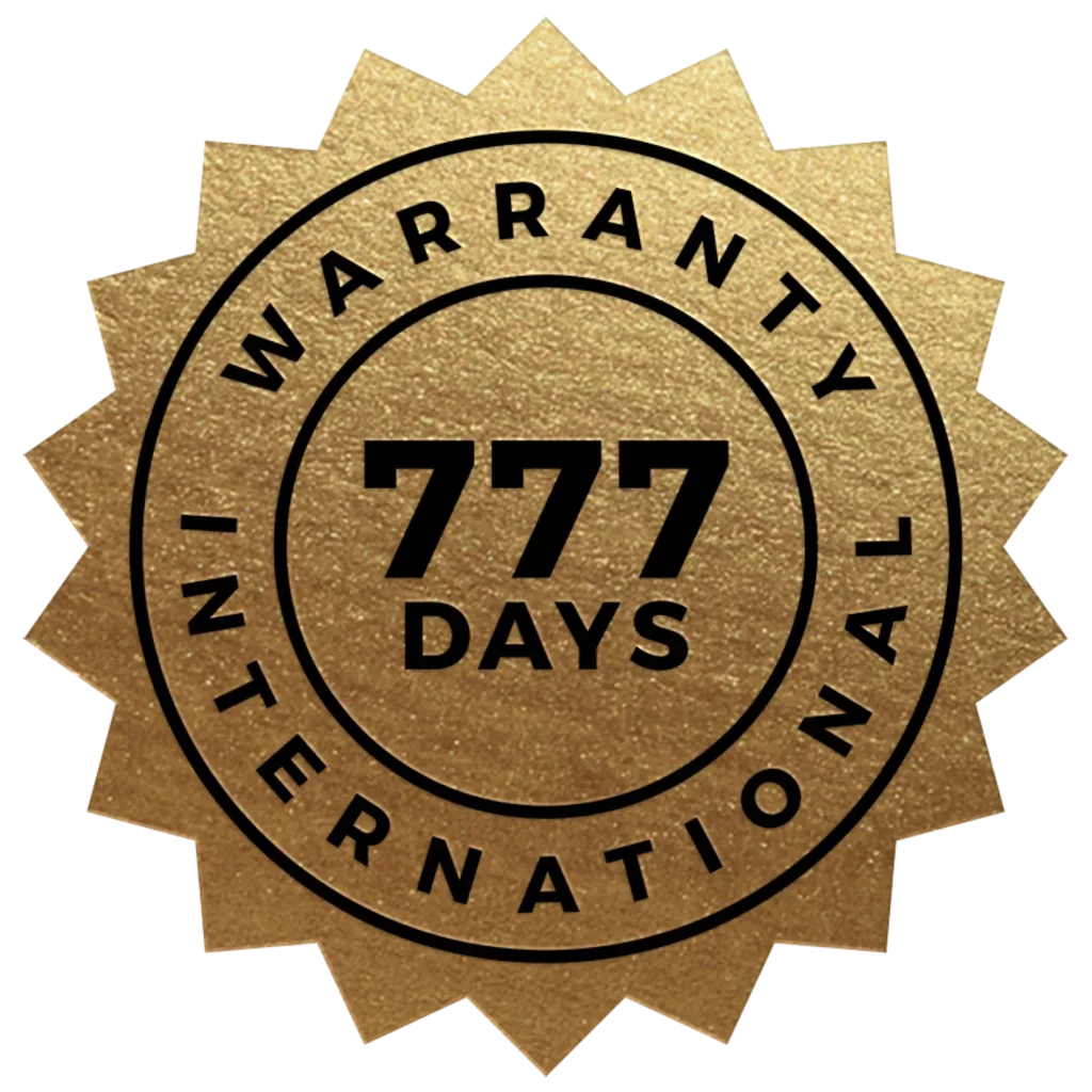 777 days warranty badge